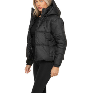 แจ็กเก็ตขนเป็ดแขนยาวสำหรับผู้หญิงแจ็กเก็ตกันลมเสื้อแจ็กเก็ตขนเป็ดสำหรับฤดูหนาวออกแบบโลโก้ได้ตามต้องการ - Product Image 4