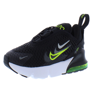 Nike Air Max 270รองเท้าสำหรับทารก/เด็กวัยหัดเดินสี: ดำ/เทาควัน/แอนทราไซต์/ โวลต์100% ของแท้ - Product Image 1