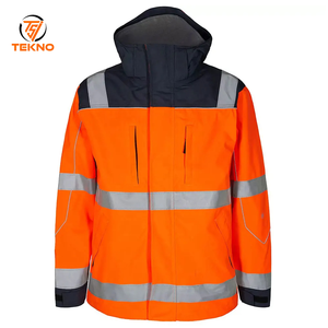 Stylish Polyester Cotton Softshell Safety Jacket <b>Reflective</b> Warm Fleece Waterproof Jacket Hi Vis Security <b>Vest</b> Hi Vis OEM - Product Image 1