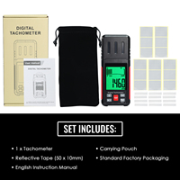 Tachymètre numérique haute précision de 10 à 99999 tr/min, testeur laser de régime sans contact, détection photoélectrique MAX/MIN/AVG