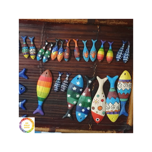 La decoración única del hogar con peces de madera combina la belleza costera con la artesanía de alta gama y la simplicidad - Product Image 3