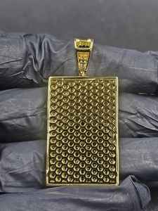 Colgante de Moissanita As de Espadas con Diamante Redondo de Plata 925 Bañada en Oro para Fiesta, Joyería Fina, Colgantes y Dijes - Product Image 6