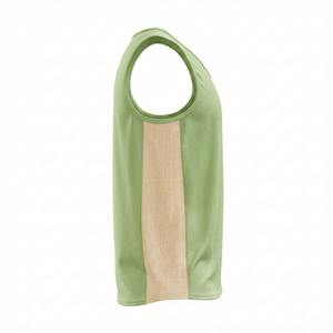 Maillot de basket-ball en maille respirante personnalisé, débardeur d'entraînement à séchage rapide, débardeur de sport pour homme avec panneau latéral contrasté - Product Image 2