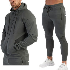Venta al por mayor de los hombres chándales diseños gimnasio deportes Fitness Jogger conjunto trajes chándal chándales para los hombres - Product Image 1