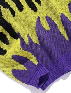 Suéter Cárdigan de Invierno con Patrón Retro de Patchwork, Detalle de Botones, Tejido Colorido, Cuello en V, Estilo Casual y Urbano para Hombre y Mujer - Product Image 5