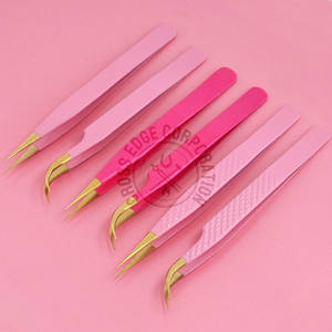 Pinza para Extensión de Pestañas con Punta de Fibra, Recta, con Punta de Diamante, de Acero Inoxidable, Herramienta para Pestañas, Superventas - Product Image 6