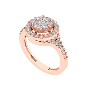 Anillo de Hombre de Plata de Ley 925 con Certificado BIS, Chapado en Oro, con Circonita Cúbica, Opciones de Oro Rosa y Rodio, 51 Piedras - Product Image 2