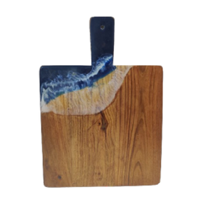 Planche de service en bois élégante sur le thème des anges Style de peinture d'art artificiel avec des éléments d'artisanat en résine Accessoire de salle à manger - Product Image 2