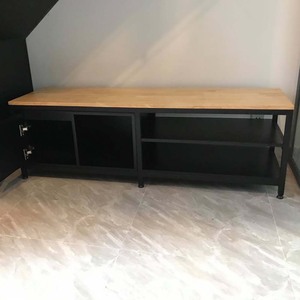 Soporte de TV Moderno Minimalista con Marco de Hierro 140x40x47cm KTV68040, Mueble de TV Estilo Vintage para Sala de Estar o Casa de Campo con Función LED - Product Image 5