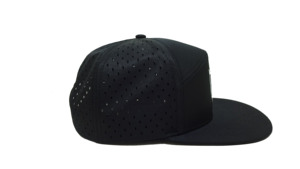 Bordado personalizado 7 paneles corte láser Snapback gorras rendimiento gorra de béisbol Gorras diseño personalizado plano Bill - Product Image 5