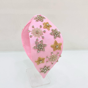Diadema elegante hecha a mano con cuentas para mujeres y niñas, diadema colorida a la moda, elegante, cómoda, moderna, perfecta para uso diario - Product Image 3