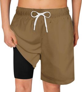 Short de bain pour homme léger, respirant, antibactérien, imperméable, protection UV, séchage rapide, taille mi-haute élastique, motif floral tissé - Product Image 1