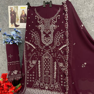 Designer Heavy pure fox georgette with Heavy Embroidery pakistani suit party wear - Product Image 1