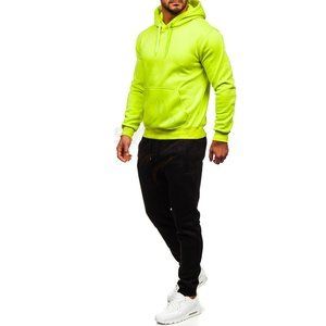 Men's High Quality 100% Cotton Casual Eco-Friendly Winter Pullover <b>Fleece</b> Tracksuits-2-Piece <b>Hoodie</b> Jogger Set with Custom Logo - Product Image 2
