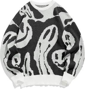 Sweat-shirts en polaire surdimensionnés d'Halloween pour femmes, personnalisés, de haute qualité, 2024, avec broderie, manches longues, hiver, uni - Product Image 1