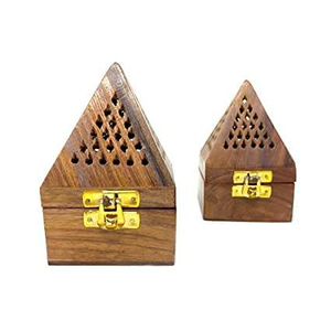 Brûleur Bakhoor traditionnel brûleur d'encens en bois et acrylique brûleur Bakhoor brûleur d'encens en bois de meilleure qualité pour la décoration intérieure de l'Inde - Product Image 3