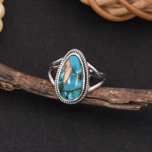 Anillo de Plata de Ley con Corte Ovalado de Rubí de Lujo Estilo Boho, Hecho a Mano, Regalo de Boda para Ella - Product Image 5