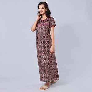 Camisón Largo Evolve para Mujer, 100% Algodón, Estampado Floral, Súper Cómodo y Suave, Talla 3XL - Product Image 4