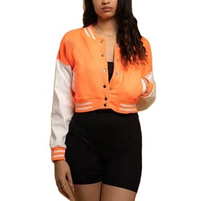 2024 veste d'université en laine personnalisée pour femmes nouveau Design avec patchs personnalisés broderie respirant tricoté veste d'université de culture - Product Image 1