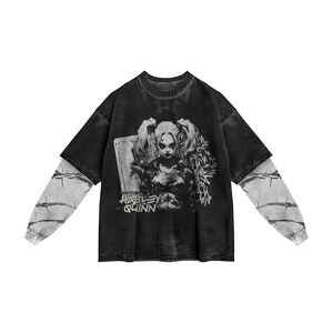 เสื้อยืดแขนสองชั้น ปรับแต่งได้ คุณภาพสูง เสื้อผู้ชายเนื้อหนา - Product Image 3