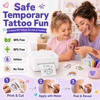 Pabrik Grosir OEM Bluetooth Pembuat Tato Temporer Kit Printer Thermal Tanpa Tinta untuk Anak-anak Hadiah Pesta DIY