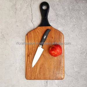 Rfcrafts เขียงไม้อะคาเซียไม้เขียงดีไซน์ใหม่บล็อกตัดไม้บล็อกสับไม้ที่ทันสมัย - Product Image 1