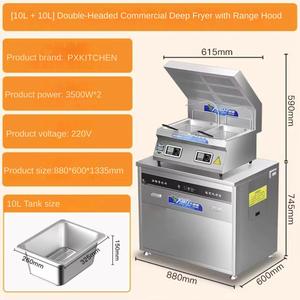 <span class=keywords><strong>Friteuse</strong></span> électrique de bonne qualité 10L + 10L à 2 paniers <span class=keywords><strong>pour</strong></span> restaurant commercial, plaques de cuisson à <span class=keywords><strong>induction</strong></span> avec hotte - Product Image 5