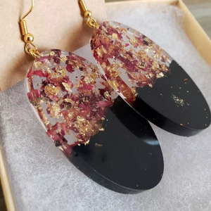 Pendientes de Resina Bordados a Mano, Joyería de Moda de Acero Inoxidable para Mujeres y Niñas, Estilo Clásico para Bodas, Alta Calidad - Product Image 1