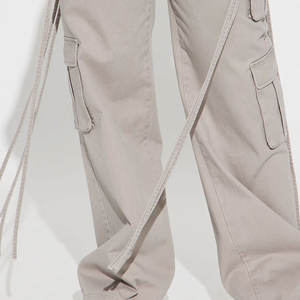 Pantalon Cargo pour Femmes Imprimé de Logo Personnalisé Respirant 100% Coton Design Regular Fit Élégant pour l'hiver Style Front Plat - Product Image 5