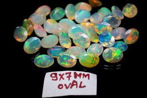 Ópalo facetado 8x6mm 9x7mm 10x8mm Piedra preciosa ovalada Venta al por mayor Ópalo etíope Vendedor Calibrado Tamaño Ópalo Piedra suelta Semipreciosa - Product Image 5