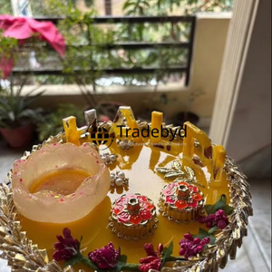 Bol en résine de qualité supérieure, fait à la main, style ange, décoration pour maisons simples et propres, service de table aux tons neutres par Tradebyd - Product Image 1