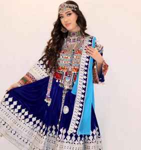 Vestido Kuchi Afgano Vintage Hecho a Mano Tradicional Bordado Pashtun Cultura Casual A-Line Ropa de Festival para Mujeres - Product Image 3