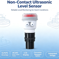 Sensor de Nivel Ultrasónico Integrado de Venta Caliente, Medidor de Nivel Ultrasónico Anticorrosión para Líquidos de Aguas Residuales