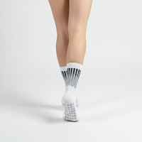 Chaussettes de sport unisexes pour le football, avec grip, semelle en tissu éponge épaisse, motif à pois, logo personnalisé, matière Coolmax, écologiques, respirantes, silicone
