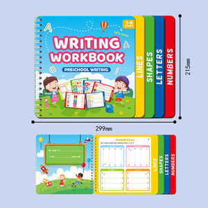 Quaderno di Apprendimento Riutilizzabile per Prescuola, Libro Educativo per l'Allenamento di Alfabeto, Numeri e Calligrafia per Bambini - Product Image 5