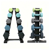 Ensemble d'haltères réglables en néoprène DW Sports Premium avec poignée confortable, support de rangement, poids à main durables et antidérapants pour la maison