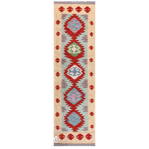 พรมกิลิม ไมมาณา อัฟกานิสถาน ขนาด 196 x 58 ซม. พรมปูพื้นและชุดพรม - Product Image 1