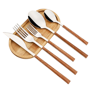 Juego de Cubiertos de 5 Piezas con Mango de Madera de Olivo de Gran Calidad, Cubiertos de Acero Inoxidable, Vajilla de Cocina, Regalo de Comedor a un Precio Razonable - Product Image 6