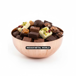 Tazón de Cobre Martillado Hecho a Mano, Tazón Decorativo de Metal con Textura Única en Oro Rosa, Artículos de Cocina y Decoración para el Hogar, Artículo de Regalo - Product Image 2