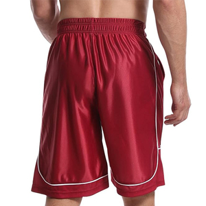 Nouveau short de basket-ball confortable en polyester 100% pour hommes, vêtements de sport décontractés à motif solide avec poche latérale - Product Image 3