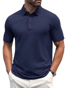 Haute qualité hommes pour T-Shirt à manches courtes Logo personnalisé Jersey respirant Polyester/coton décontracté couleur unie en gros - Product Image 3