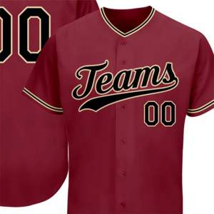 Maillots de baseball personnalisés de haute qualité avec conception de boutons complets, parfaits pour les équipes et les tournois - Product Image 5