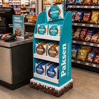 Présentoir promotionnel en carton ondulé pour friandises pour animaux, biscuits pour chiens et aliments pour animaux – Offre spéciale
