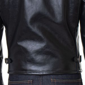 Chaqueta de motociclista de cuero para hombre de alta calidad: chaqueta de motorista elegante, duradera y protectora para montar y ropa informal - Product Image 6
