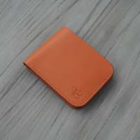 WF Leathercraft No.55 Dompet Kulit Lipat Dua Buatan Tangan (Warna Cokelat Italia)