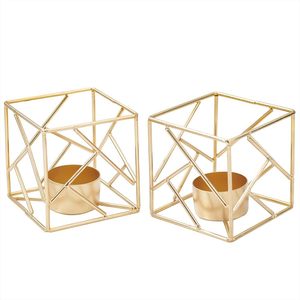 Luxurious Nordic Modern <b>Gold</b> Metal <b>Candle</b> Holder Best Quality Square Shape Candlestick Stand for Home Decoration for Decor - Product Image 4