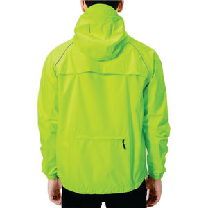 Veste coupe-vent pour homme de haute qualité avec logo personnalisé, fermeture éclair classique, imperméable, taille plus, capuche réglable - Product Image 2