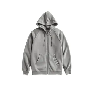 Men’s Light Grey Fleece Tracksuit with Zip Hoodie & <b>Pants</b> - Product Image 2