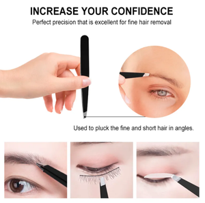 Juego de Pinzas para Cejas y Pestañas Profesionales al por Mayor, Personalizadas, de Acero Inoxidable, Ligeras, Reutilizables y de Alta Calidad - Product Image 3