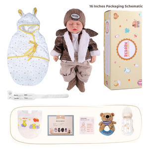 Bébé réaliste en silicone souple Babeside Lucy de 16 pouces, mini bébé <span class=keywords><strong>reborn</strong></span> pour soulager le stress et servir de compagnie - Product Image 6